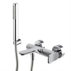 MIX VASCA SERIE FLO' CON SET DOCCIA CROMO FRATTINI