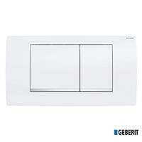 PLACCA DOPPIO COMANDO TWINLINE30 CROMO BIANCO GEBERIT 115.899.KJ.1