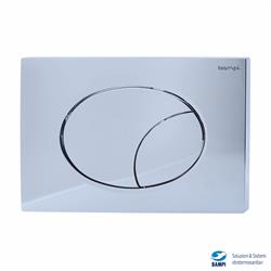 PLACCA MECCANICA FLOW CROMO LUCIDO X CASSETTA INCASSO BAMPI