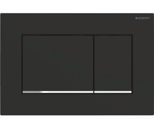 PLACCA SIGMA 30 NERO OPACO/CROMO ANTIMPRONTA GEBERIT