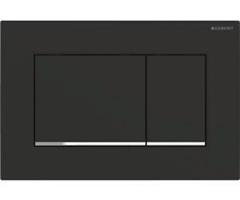 PLACCA SIGMA 30 NERO OPACO/CROMO ANTIMPRONTA GEBERIT