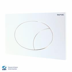 PLACCA MECCANICA FLOW BIANCO LUCIDO X CASSETTA INCASSO BAMPI