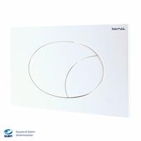 PLACCA MECCANICA FLOW BIANCO LUCIDO X CASSETTA INCASSO BAMPI