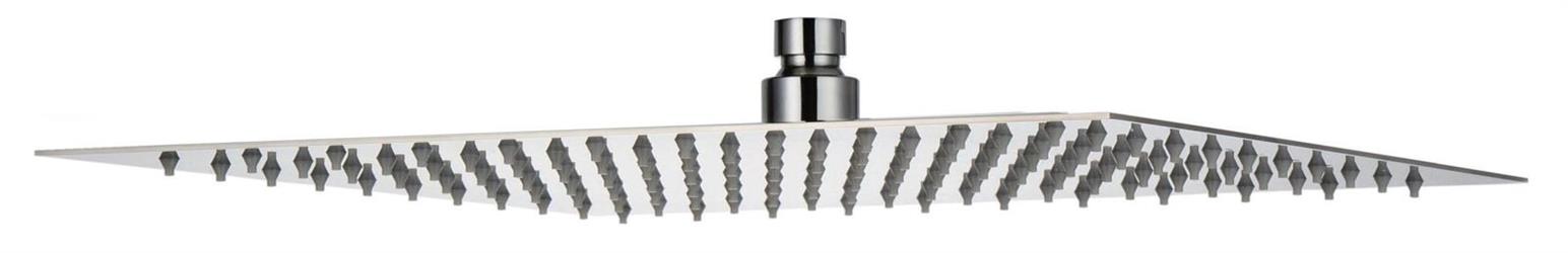 SOFFIONE DOCCIA QUADRO DA 40 RELAX INOX CROMO DAMAST