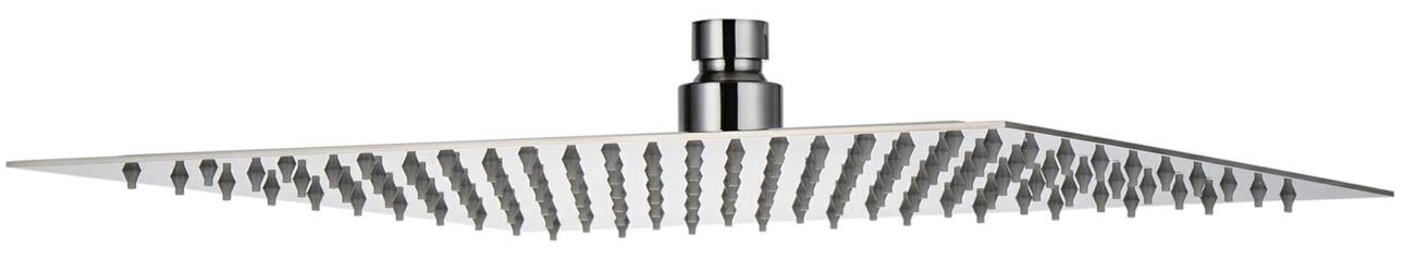 SOFFIONE DOCCIA QUADRO DA 30 RELAX INOX CROMO DAMAST