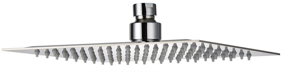 SOFFIONE DOCCIA QUADRO DA 20 RELAX INOX CROMO DAMAST