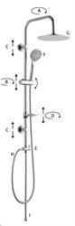 COLONNA DOCCIA TONDA D.20 BLOOM CROMO SPHERA