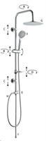 COLONNA DOCCIA TONDA D.20 BLOOM CROMO SPHERA
