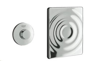 PLACCA CIECA SURF + COMANDO PNEUMATICO CROMO GROHE