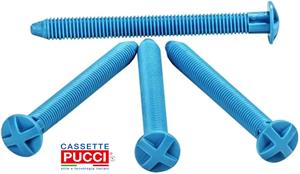 KIT 4 VITI BLU REGISTRO E FISSAGGIO X CASSETTE PUCCI SARA ED ECO