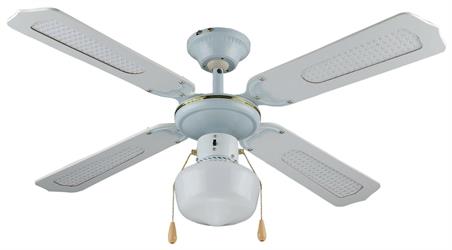 VENTILATORE DA SOFFITTO 55W C.LAMPADA 60W MOD.DCF-121 BCO VINCO