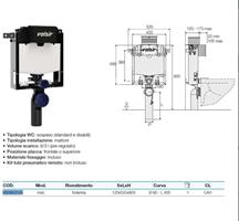 CASSETTA INCASSO WINNER S FIX H 80 WC SOSPESI SOTTOFINESTRA VALSIR