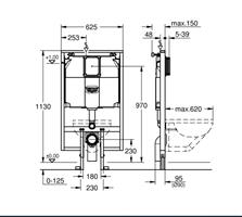 CASSETTA INCASSO WC SOSPESI PER CARTONGESSO RAPID SL GROHE